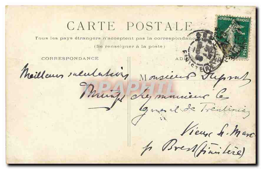 CPA Paris Cour du Carrousel  — Verso