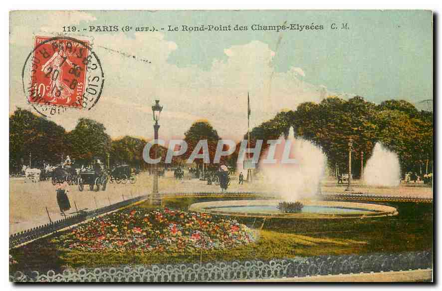CPA Paris Le Rond Point des Champs Elysees 