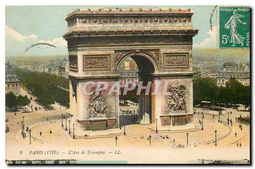 CPA Paris l'Arc de Triomphe 
