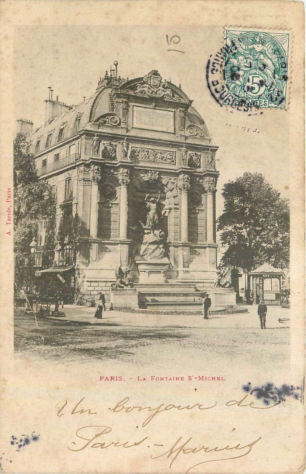 CPA Paris La Fontaine St Michel 