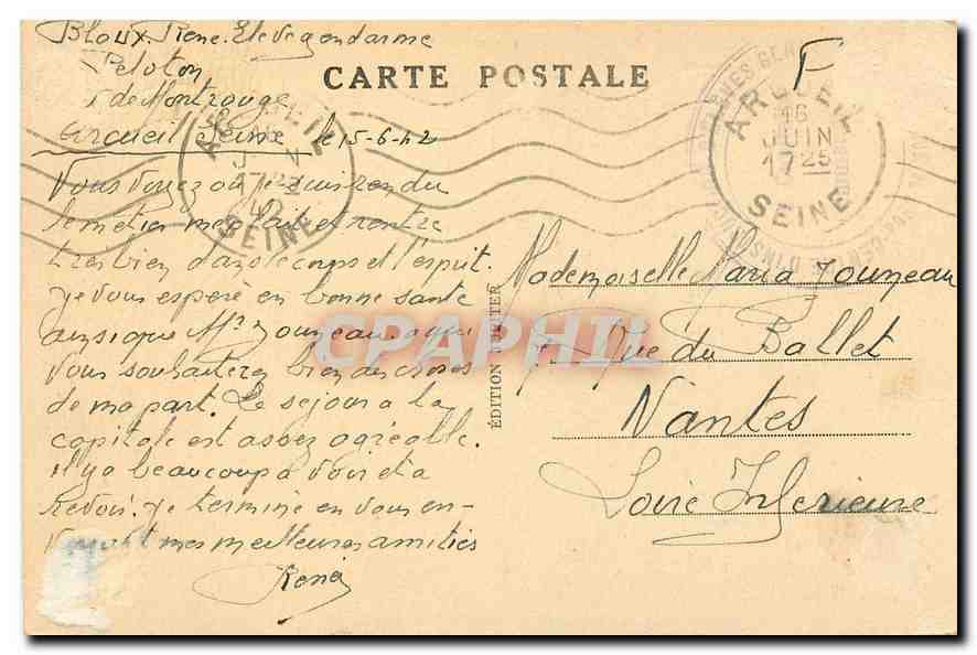 CPA Paris Le Palais de Luxembourg  — Rückseite