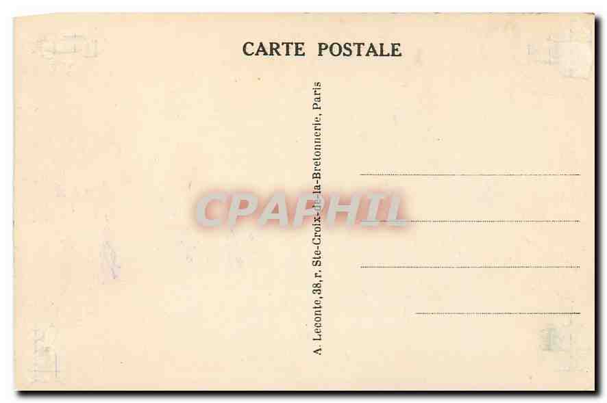 CPA Paris Bois de Boulogne Le Lac  — Rückseite