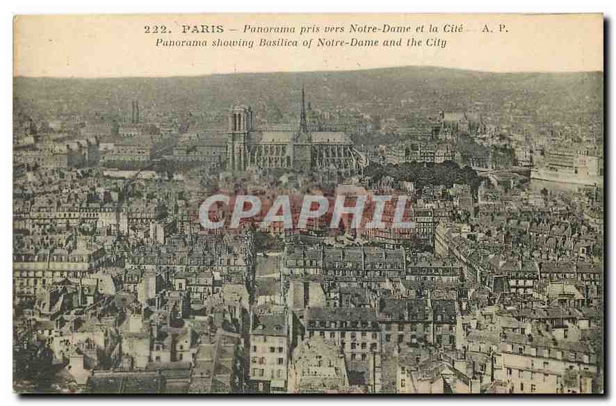 CPA Paris Panorama pris vers Notre Dame et la Cite 