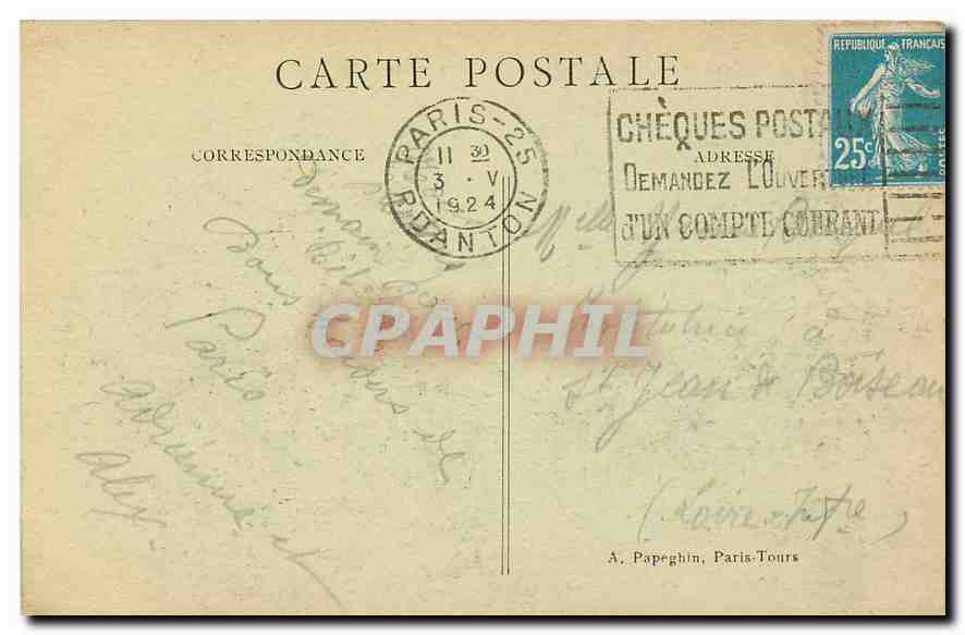 CPA Paris Panorama pris vers Notre Dame et la Cite  — Verso