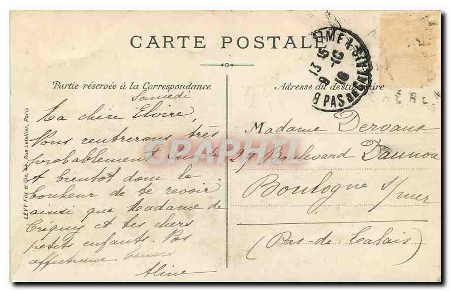 CPA Paris Le lac du Bois de Boulogne  — Rückseite