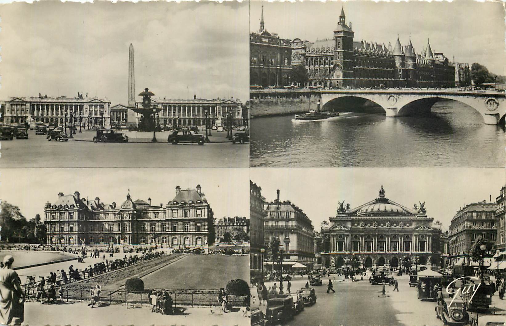 CPA Paris et ses Merveilles La Place de la Concorde la Conciergerie le palais de Luxembourg 