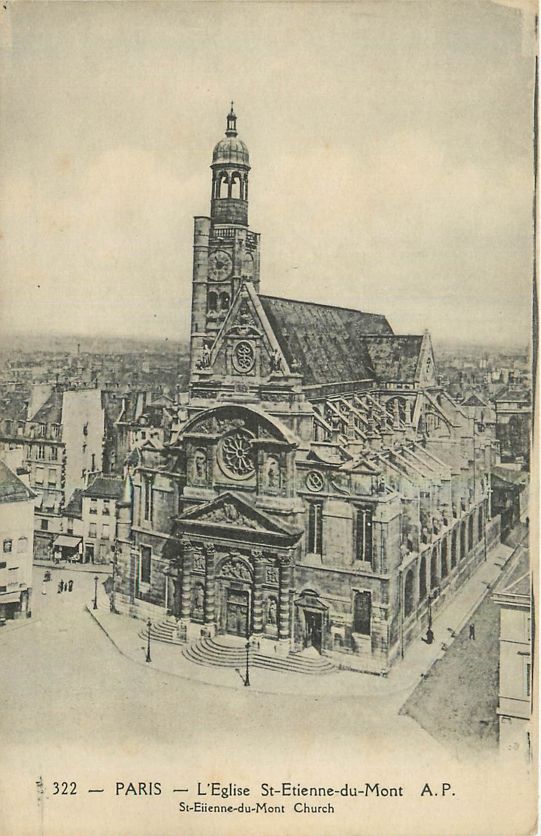 CPA Paris l'Eglise St Etienne du Mont 