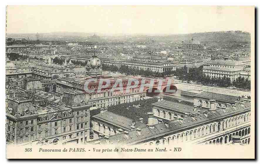 CPA Panorama de Paris Vue prise de Notre Dame au Nord 