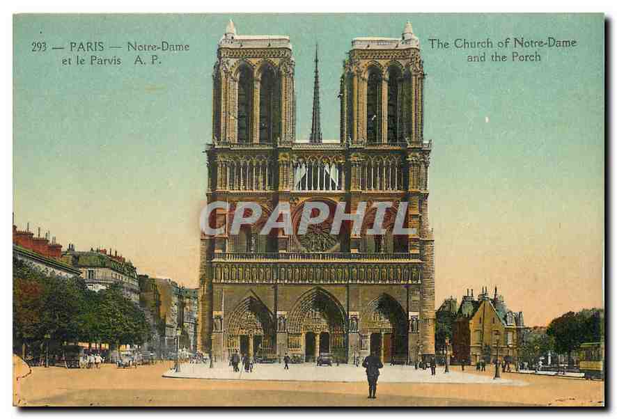 CPA Paris Notre Dame et le Parvis 