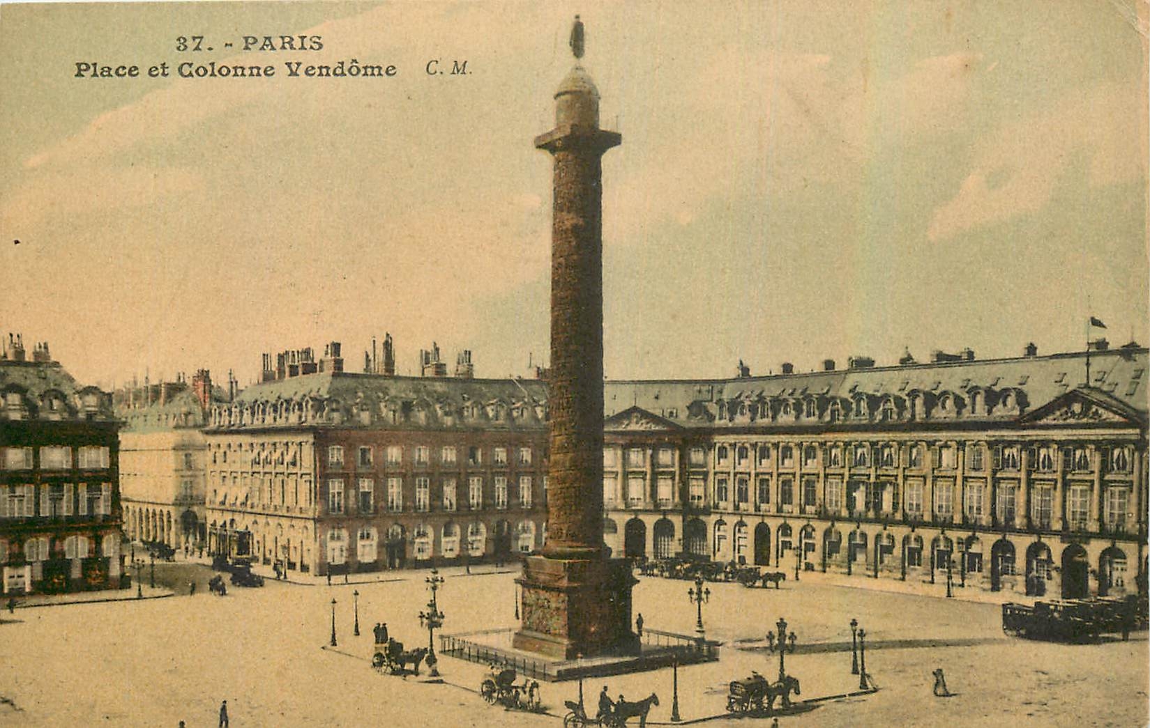 CPA Paris Place et Colonne Vendome 