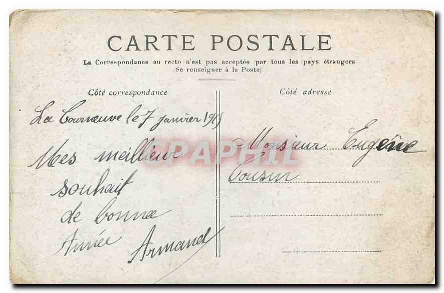 CPA Paris la Cour de Carrousel  — Rückseite