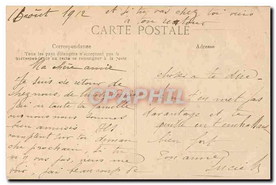 CPA Paris les Boulevards vus de la Madeleine  — Verso