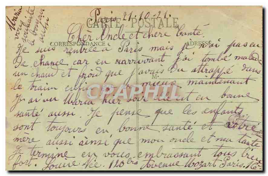 CPA Tout Paris La Seine et le Palais de Justice  — Rückseite