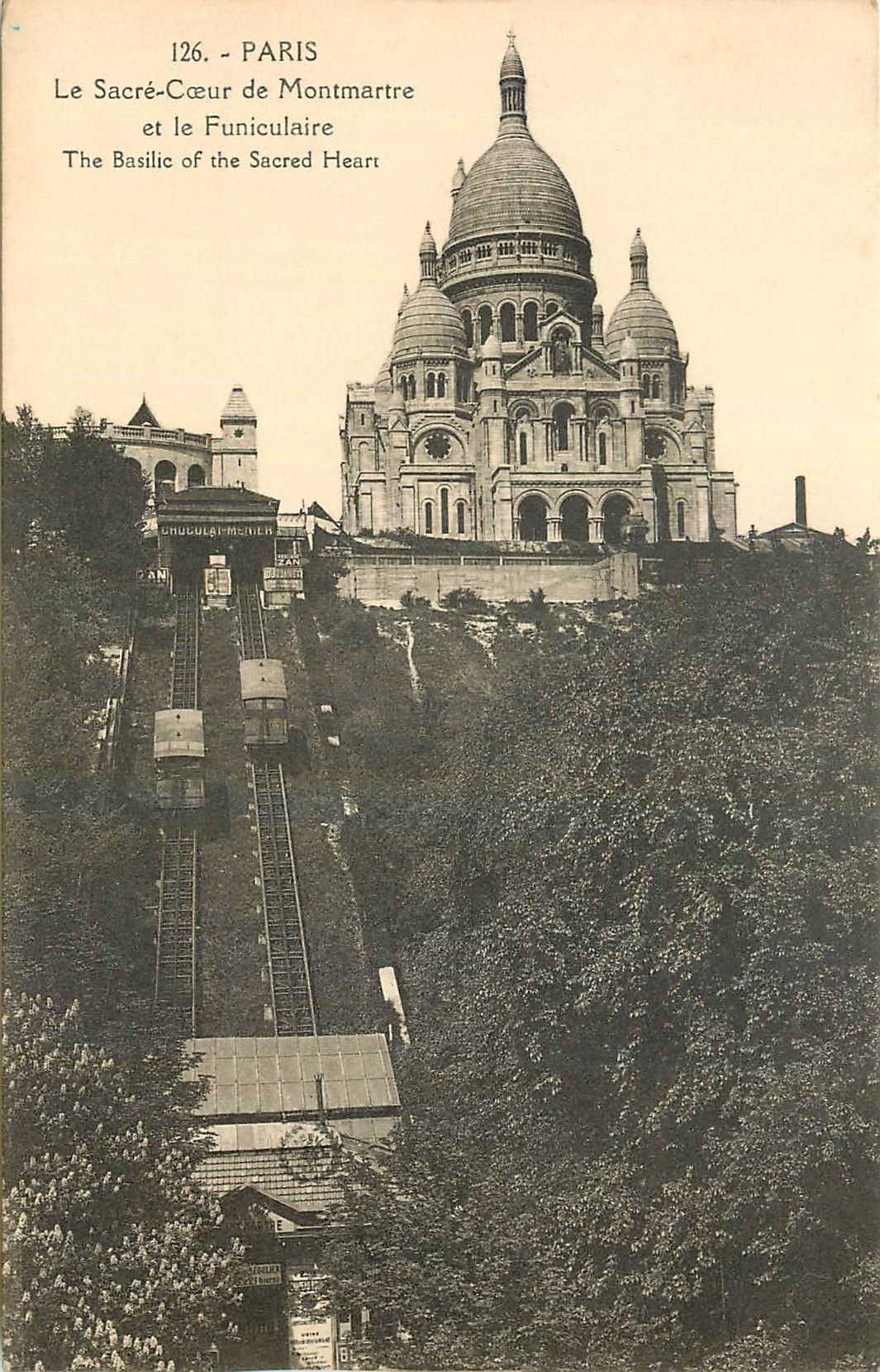 CPA Paris Le Sacre Coeur de Montmartre et le Funiculaire 
