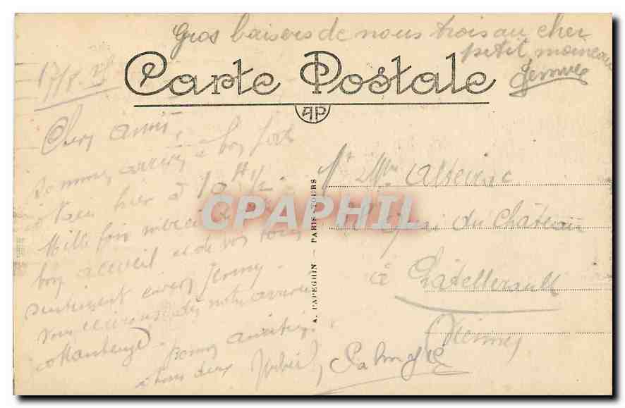 CPA Paris La Chambre des Deputes  — Rückseite