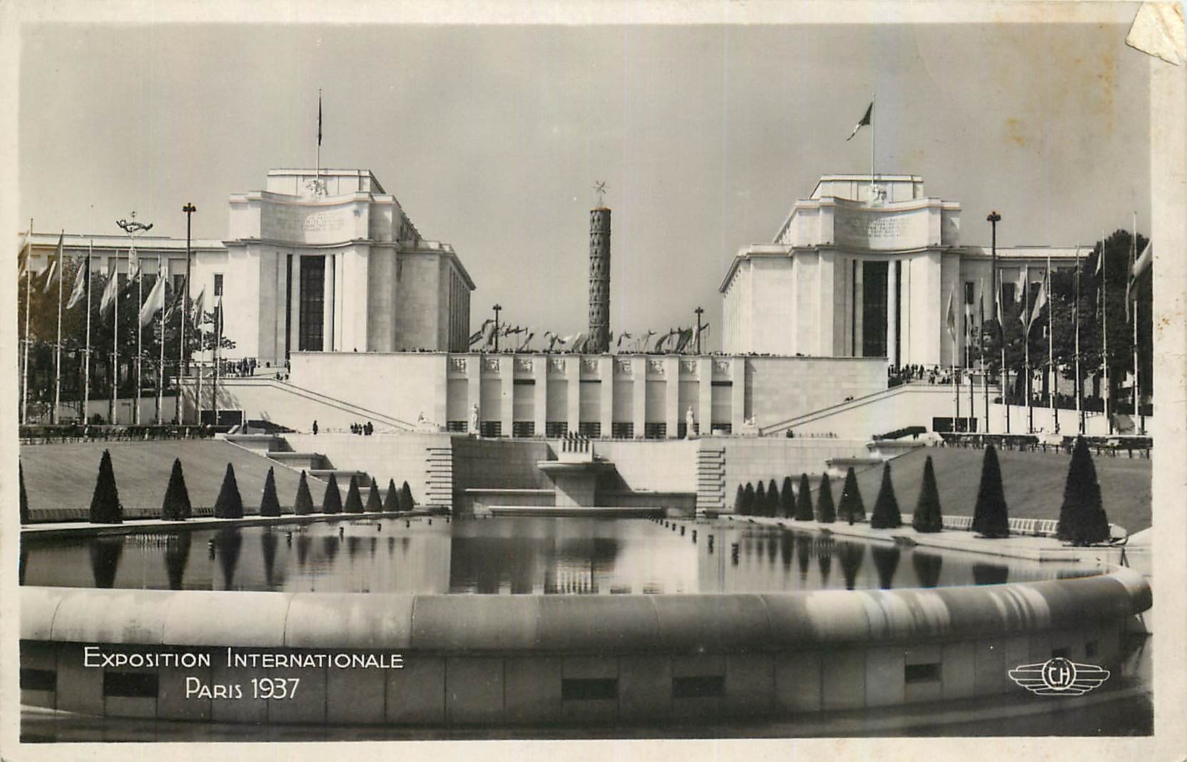 CPA Exposition Internationale Les Bassins du Trocadero Paris
