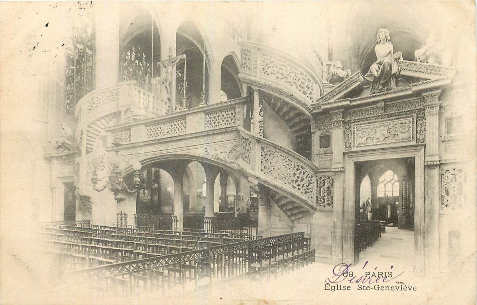 CPA Paris Eglise Ste Genevieve 