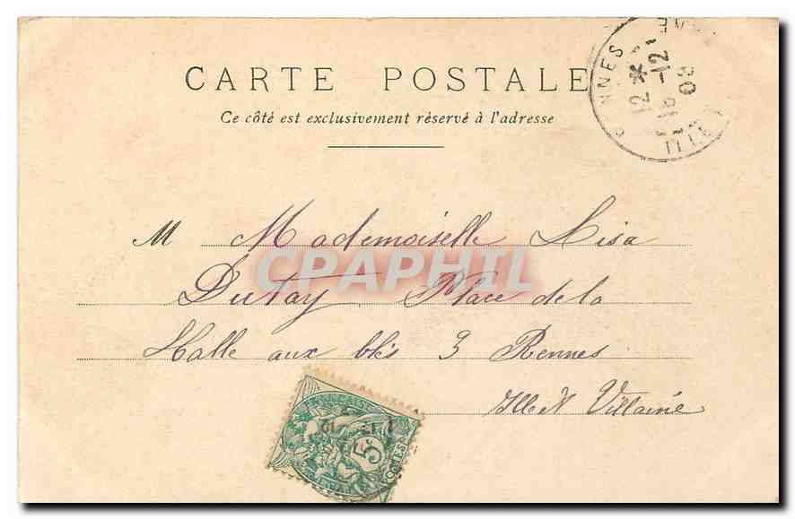 CPA Paris Eglise Ste Genevieve  — Rückseite