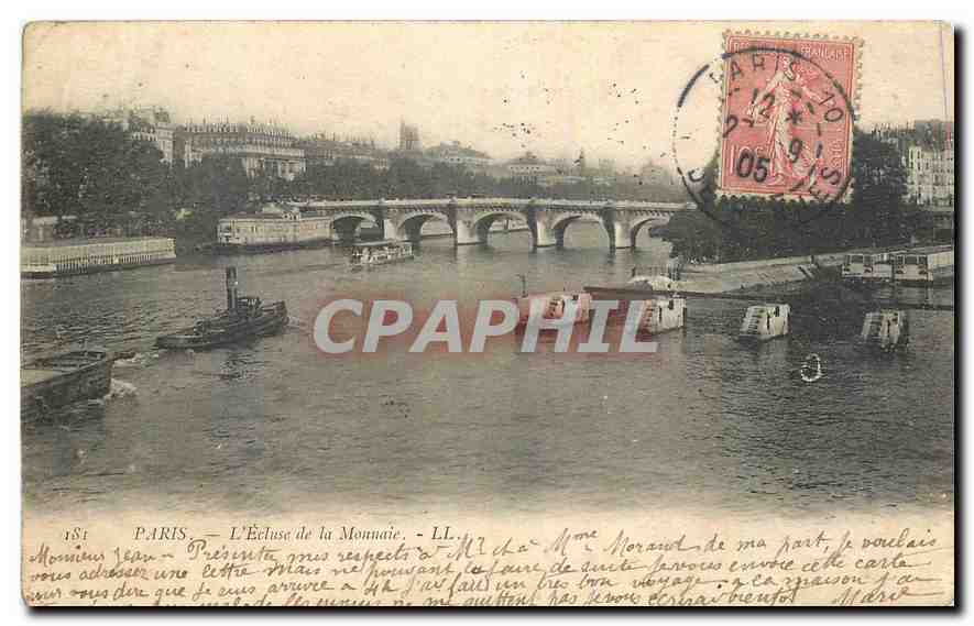 CPA Paris L'Ecluse de la Monnaie 
