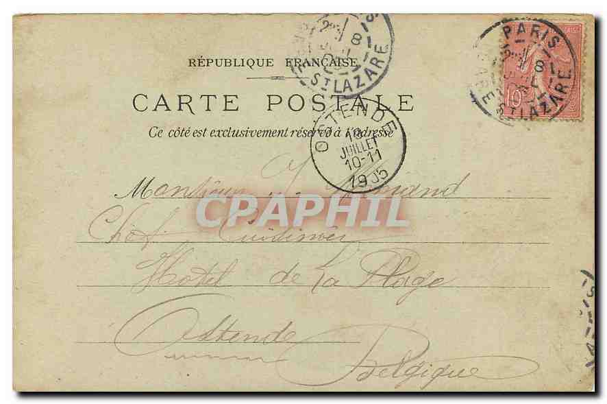 CPA Paris Maison Francois I Les Cours de la Reine  — Verso