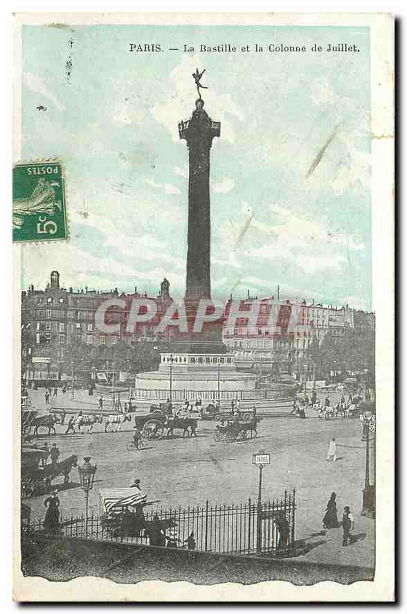 CPA Paris La Bastille et la Colonne de Juillet 