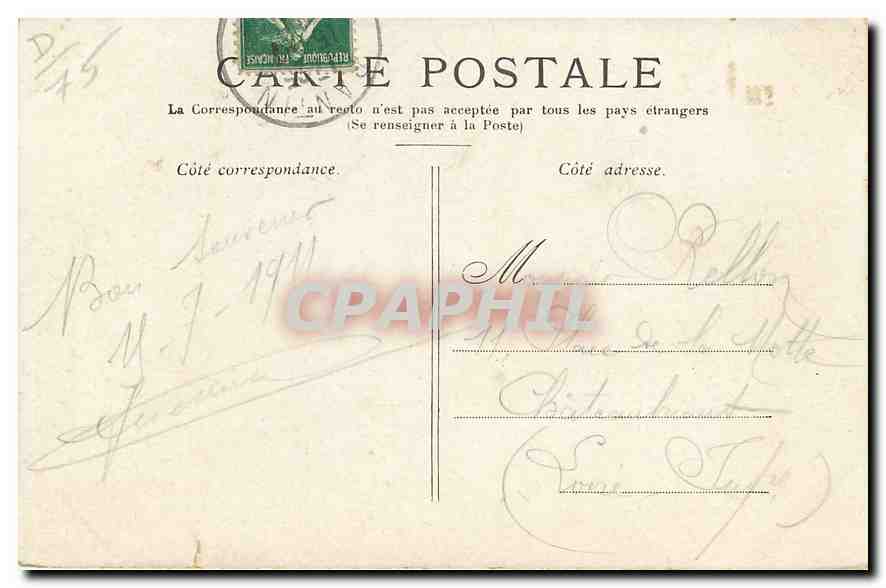 CPA Paris La Bastille et la Colonne de Juillet  — Rückseite