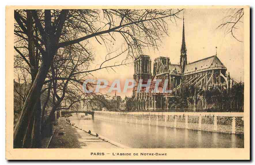 CPA Paris l'Abside de Notre Dame 