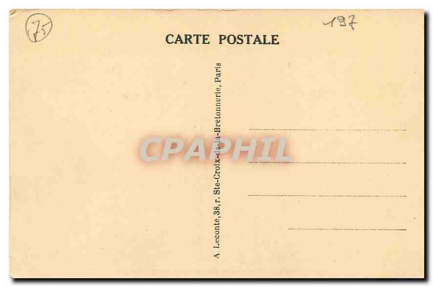 CPA Paris Place de la Concorde  — Rückseite