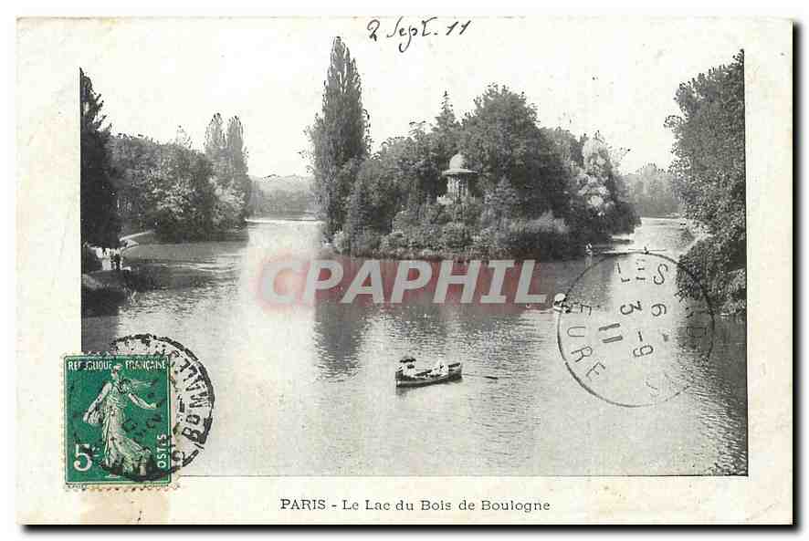 CPA Paris Le Lac du Bois de Boulogne 