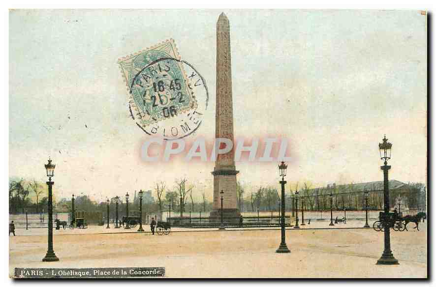 CPA Paris L'Obelisque Place de la Concorde 
