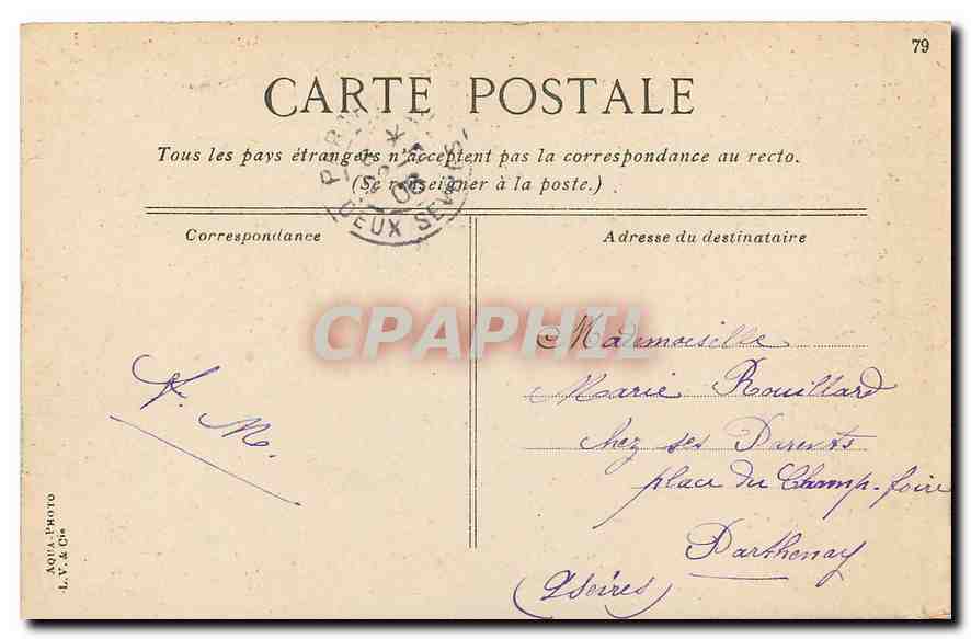 CPA Paris L'Obelisque Place de la Concorde  — Rückseite