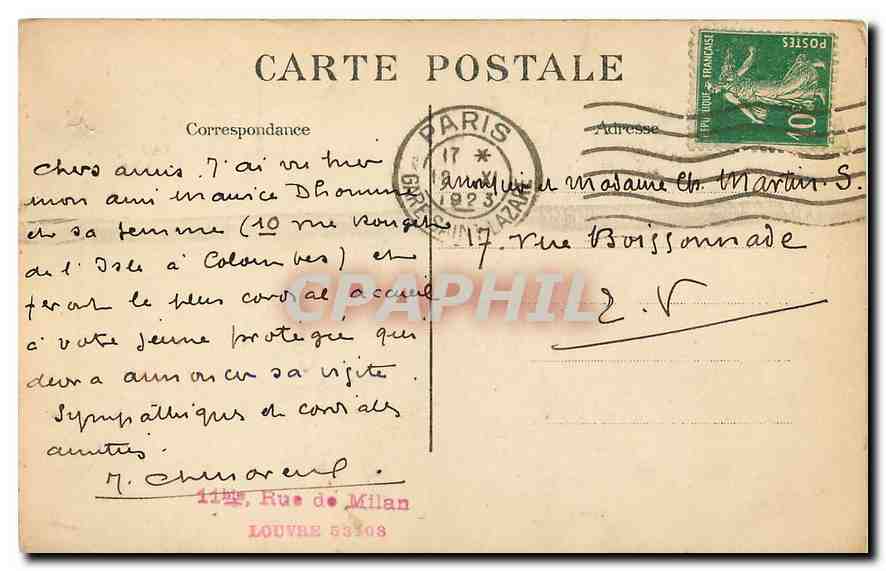 CPA Paris palais du Luxembourg Salles des Conferences Venus pleurant la mort d'Adonis Tapisserie des — Rückseite