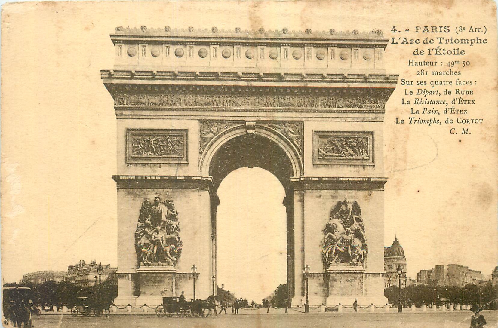 CPA Paris L'Arc de Triomphe de l'Etoile 