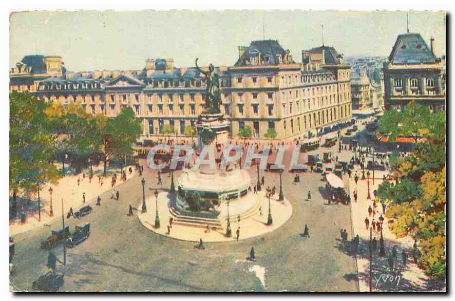 CPA Paris en flanant Place de la Republique 