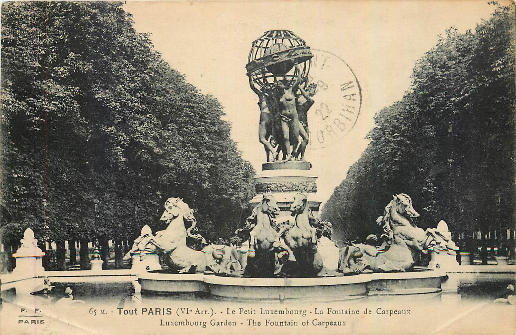 CPA Tout Paris Le Petit Luxembourg La Fontaine de Carpeaux 