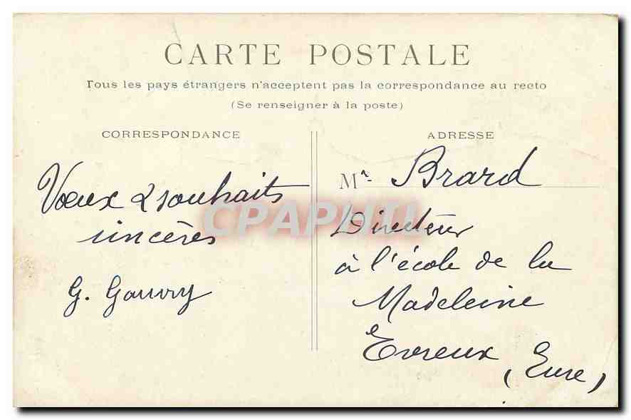 CPA Paris Le Grand Palais  — Verso