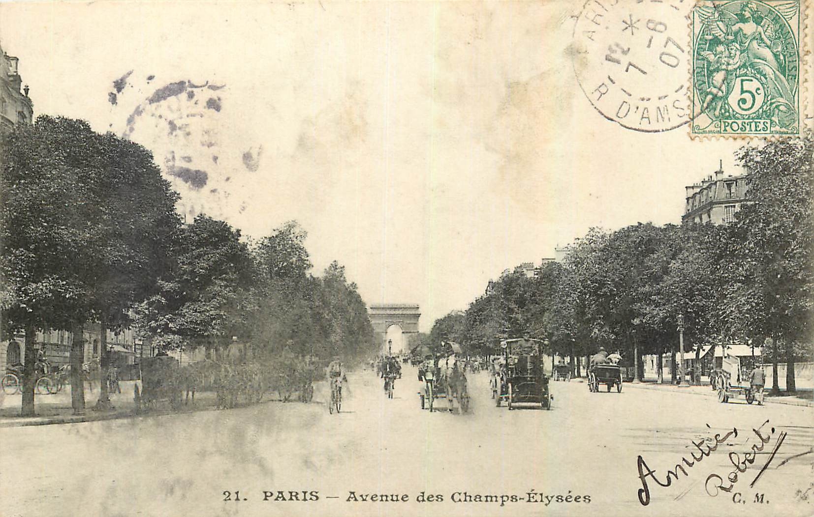 CPA Paris Avenue des Champs Elysees 