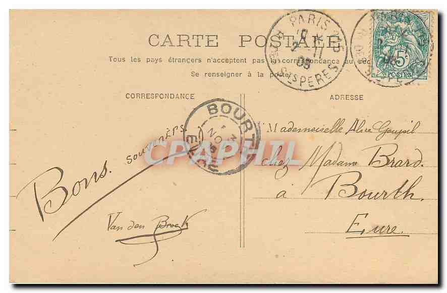CPA Paris Ministere de la Guerre  — Rückseite