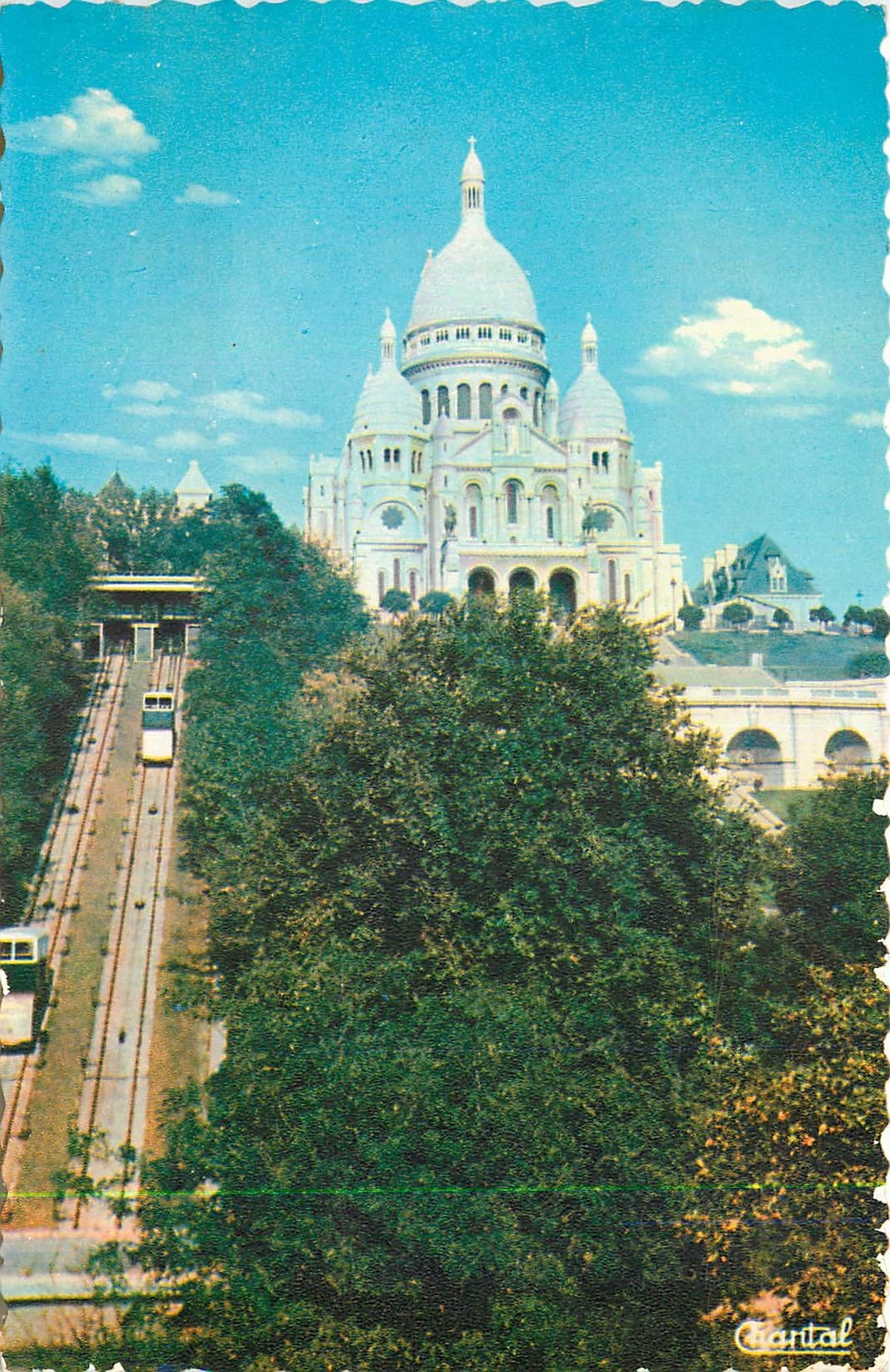 CPA Paris La Basilique du Sacre Coeur et le Funiculaire 