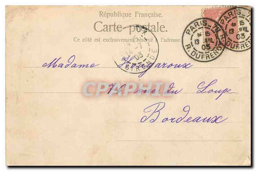 CPA Panorama des Buttes Chaumont et Mairie du XIX Arrondissement  — Rückseite