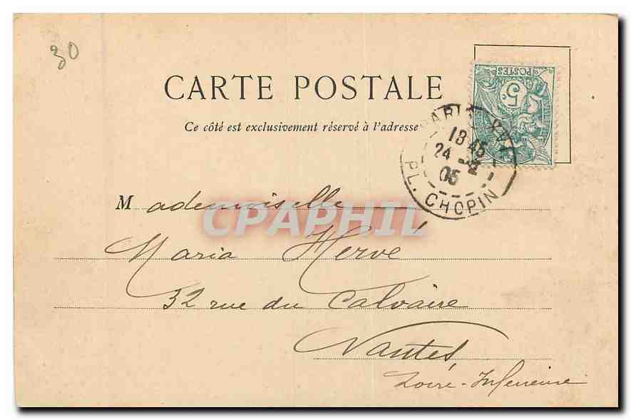 CPA Paris Statue de Lamartine  — Verso