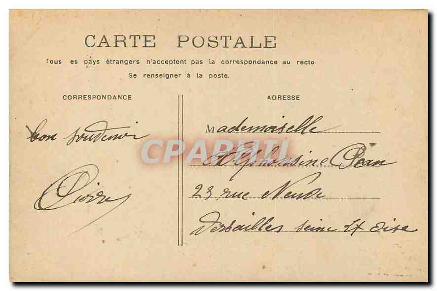 CPA Paris Eglise de la Madeleine  — Verso