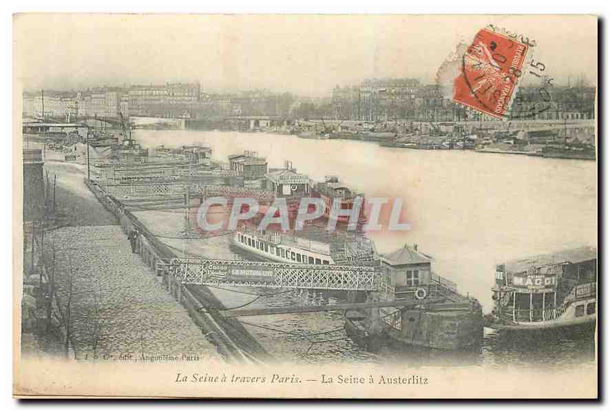 CPA La Seine a travers Paris La Seine a Austerlitz 