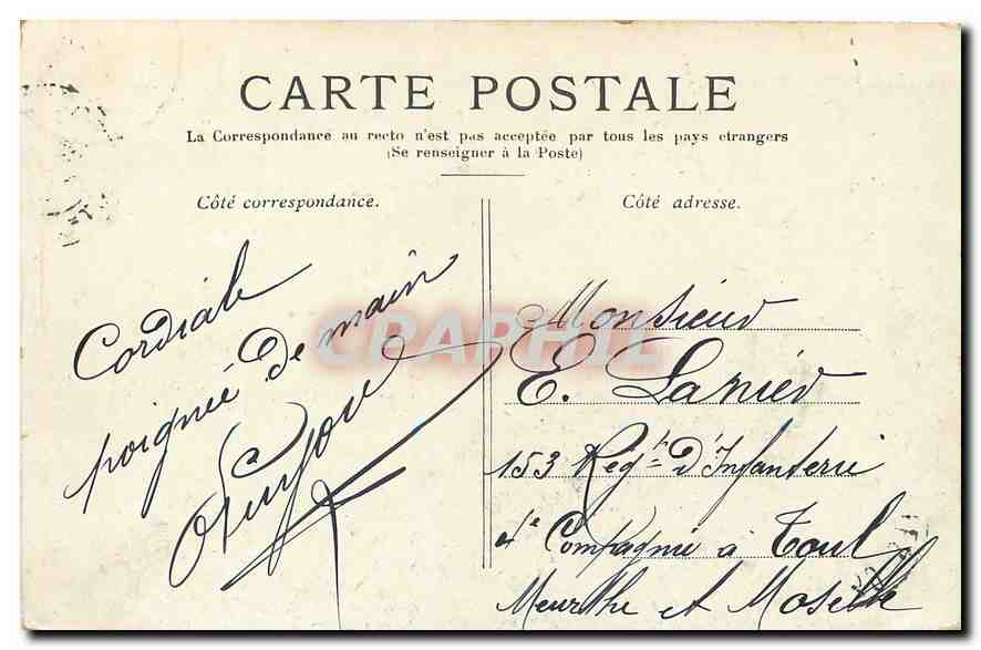 CPA Paris Le Palais du Luxembourg  — Verso
