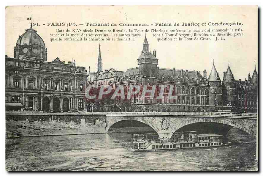 CPA Paris Tribunal de Commerce Palais de Justice et Conciergerie 