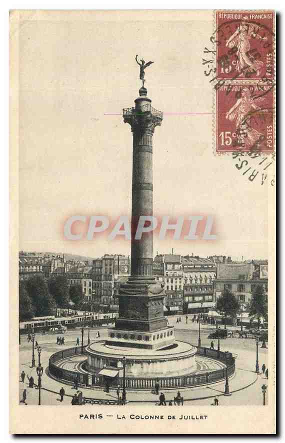 CPA Paris La Colonne de Juillet 