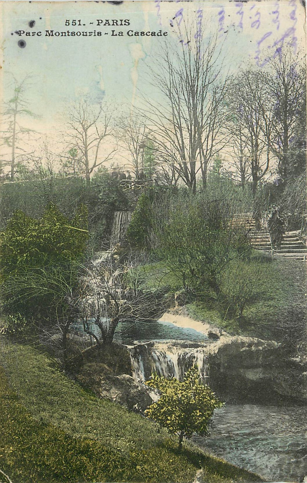 CPA Paris Parc Montsouris La Cascade 