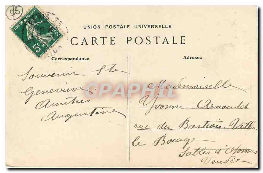 CPA Paris Le Tombeau de Sainte Genevieve dans l'Eglise Saint Etienne du Mont  — Verso