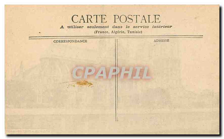 CPA Paris Notre Dame  — Verso