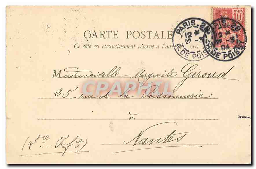 CPA Paris Le College de France  — Rückseite